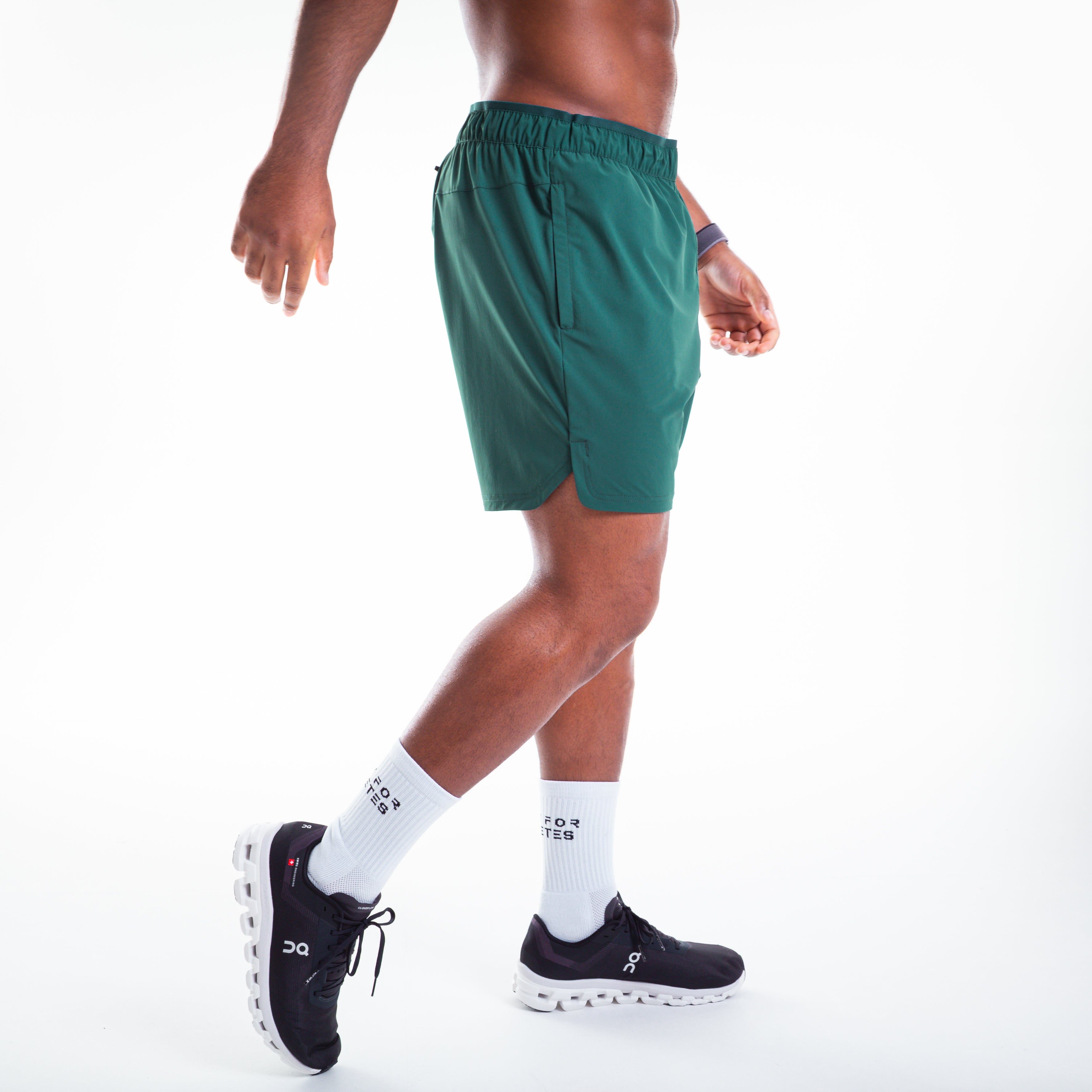 Men's Forest Green 2-in-1 Training Shorts