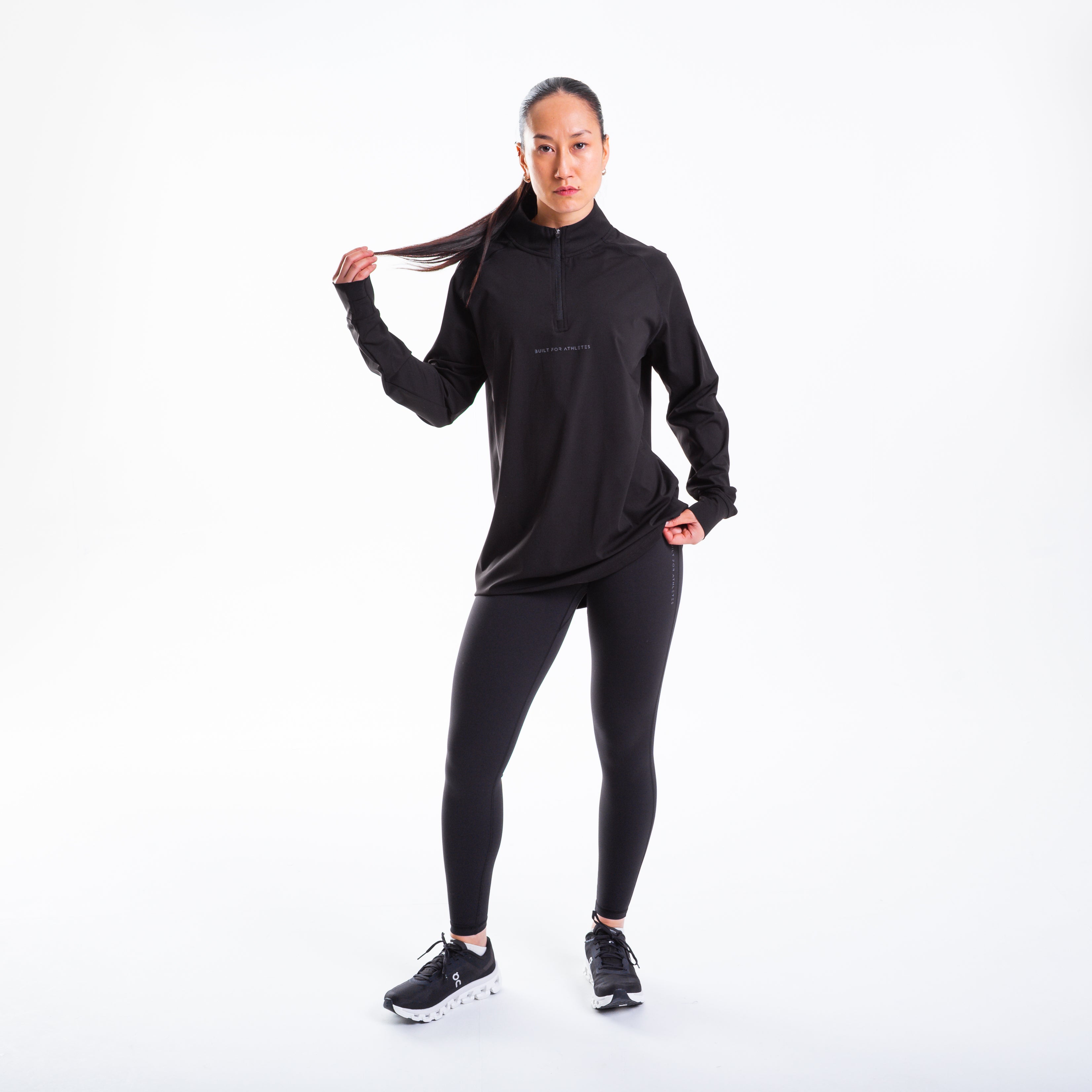 Women's Black 1/4 Zip Pullover